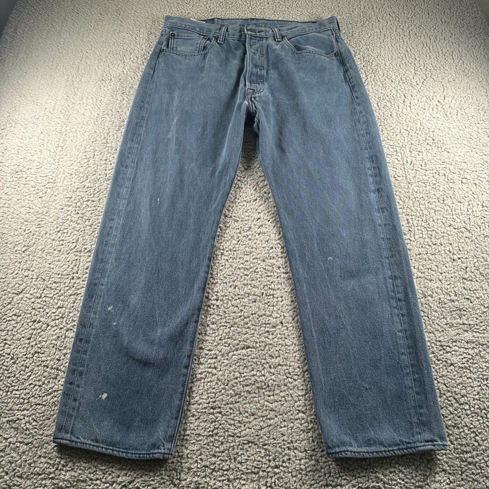 Levis 501XX Jeans Mens 34x30(33x29 Fits) Button Fly Straight Medium Blue